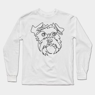 One line Schnauzer Long Sleeve T-Shirt